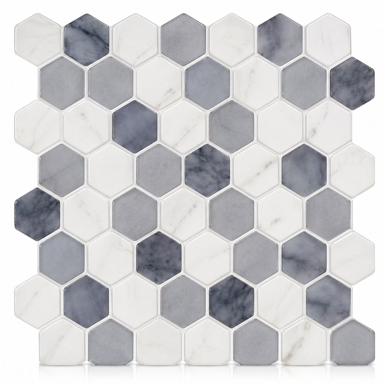 BENNET &amp; BELL CONTEMPO HEX Peel and Stick Backsplash Tile Pack of 10