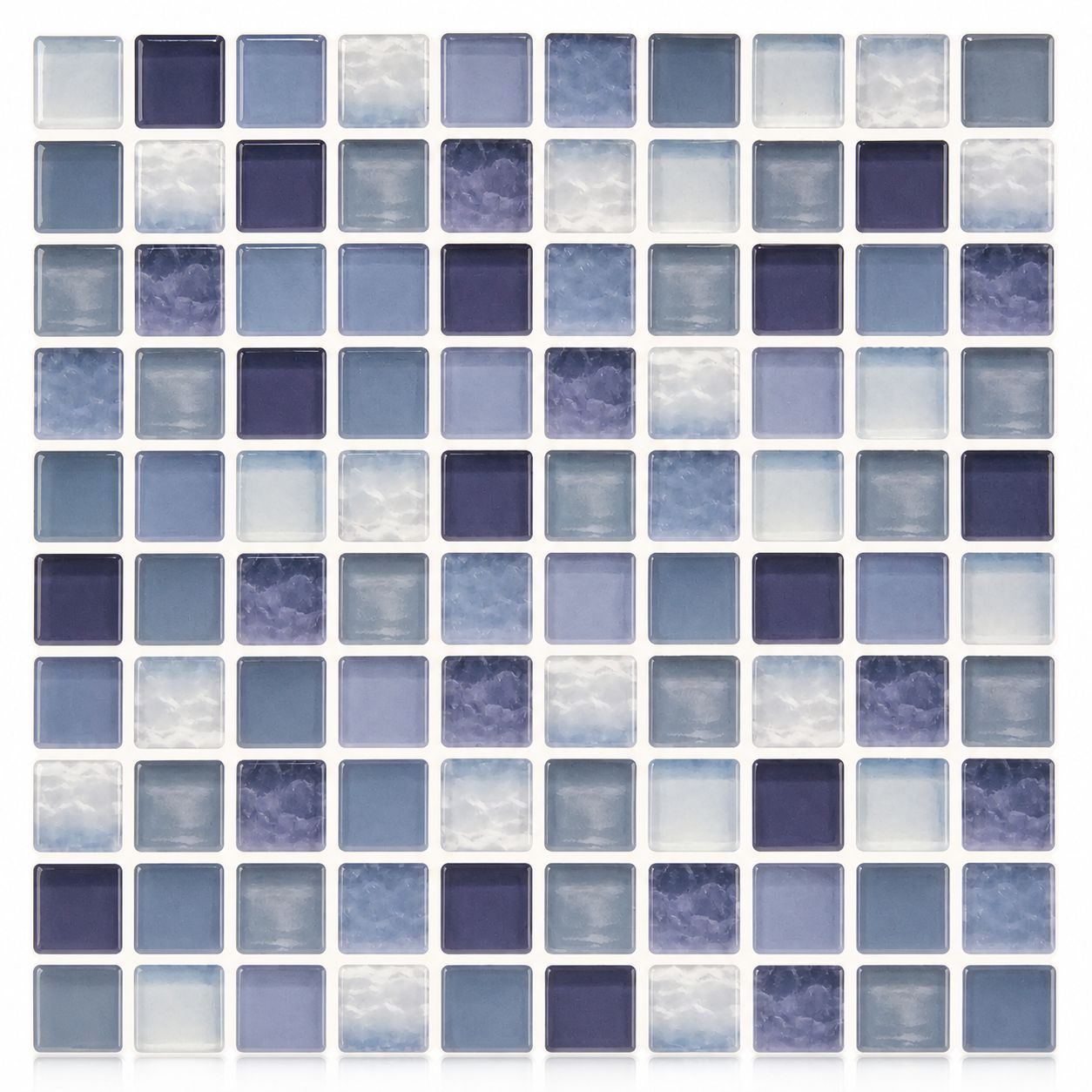 BENNET &amp; BELL SILVER SHADOWS Peel and Stick Backsplash Tile Pack of 10