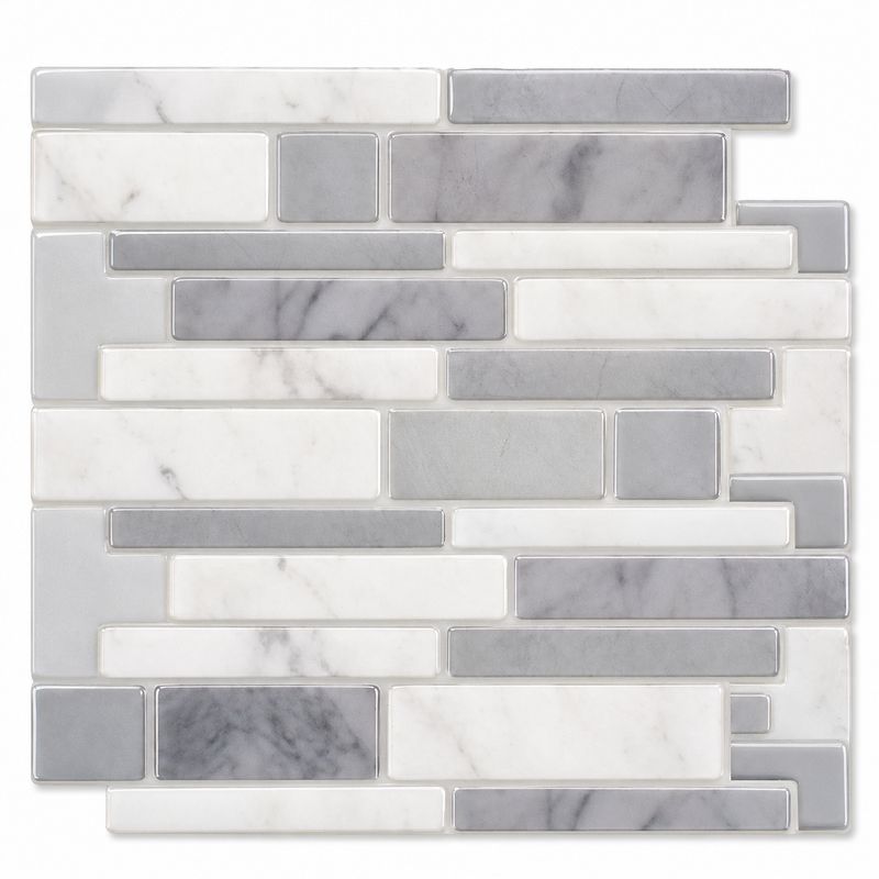 BENNET &amp; BELL MARBLE LINEAR Peel and Stick Backsplash Tile Pack of 10