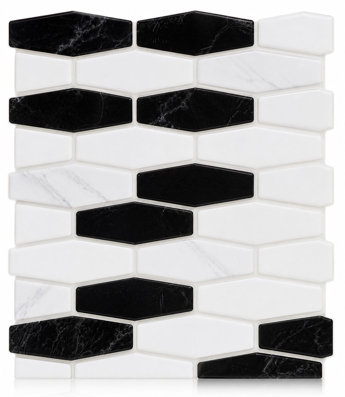 BENNET &amp; BELL URBAN HEX Peel and Stick Backsplash Tile Pack of 10