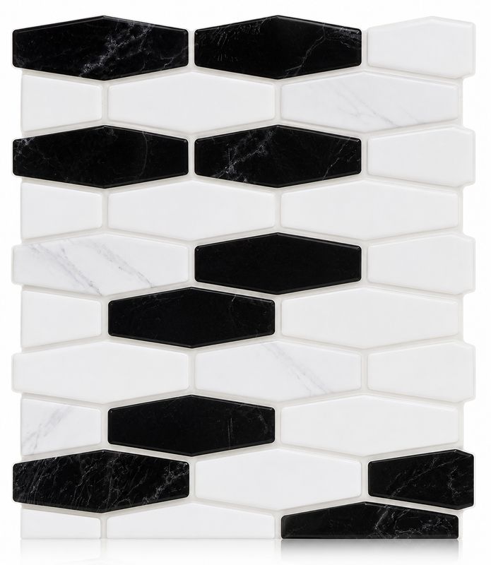 BENNET &amp; BELL URBAN HEX Peel and Stick Backsplash Tile Pack of 10