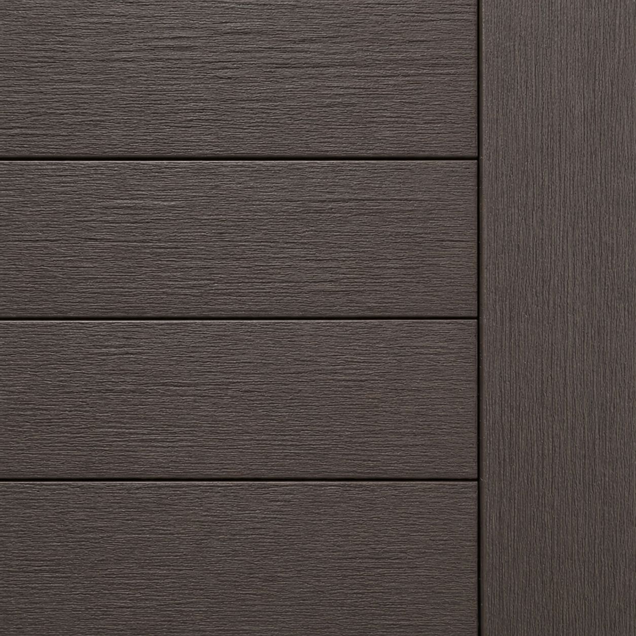 Dark Brown 12Ft Composite Decking Full Profile Grooved Edge  #051