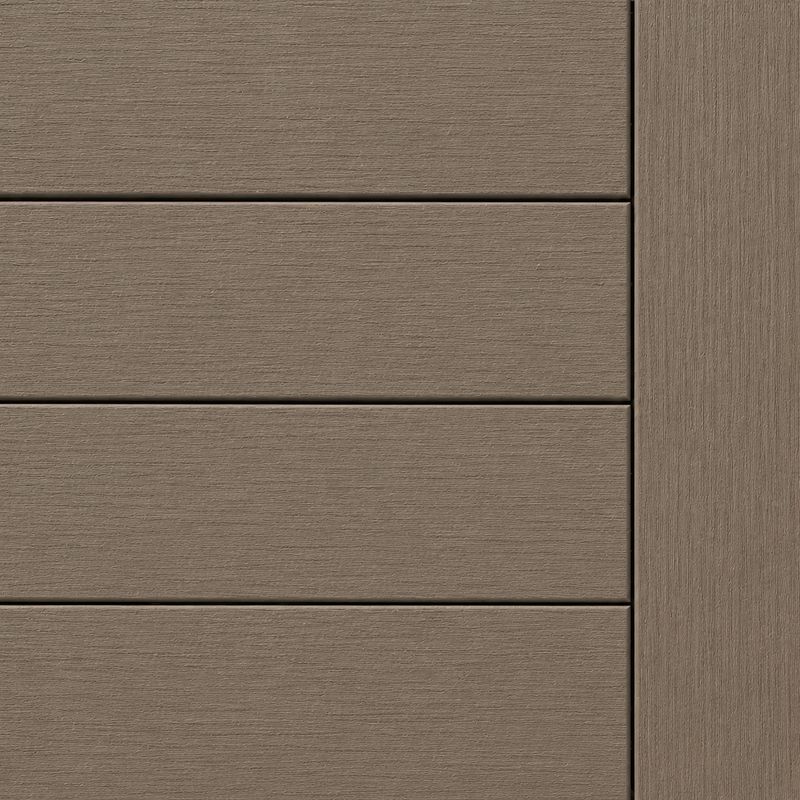 Light Brown 16Ft Composite Decking Full Profile Solid Edge  #154