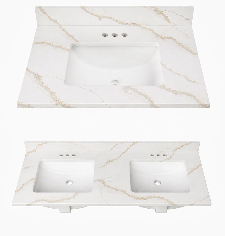 Quartz Vanity Top PHOENIX GOLD 22X31