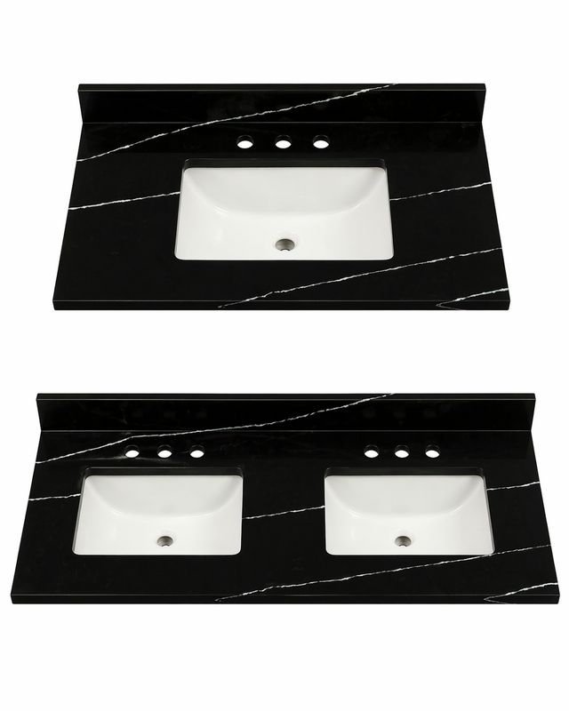 Quartz Vanity Top NERO MARQUINA 22X31