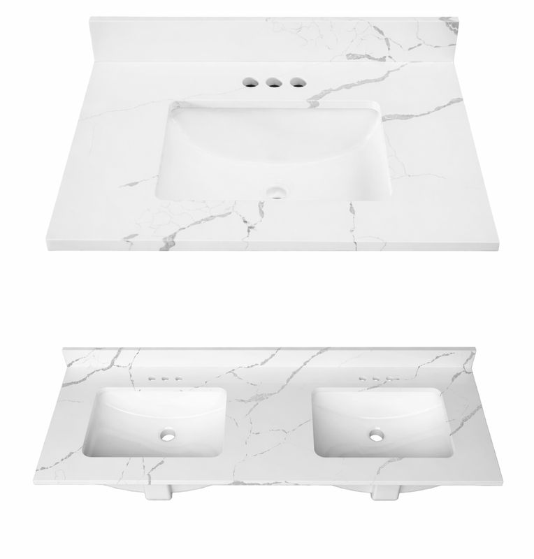 Quartz Vanity Top CALACATTA TREE 22X31