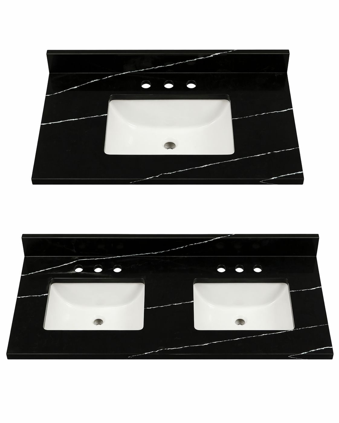 Quartz Vanity Top NERO MARQUINA 22X49
