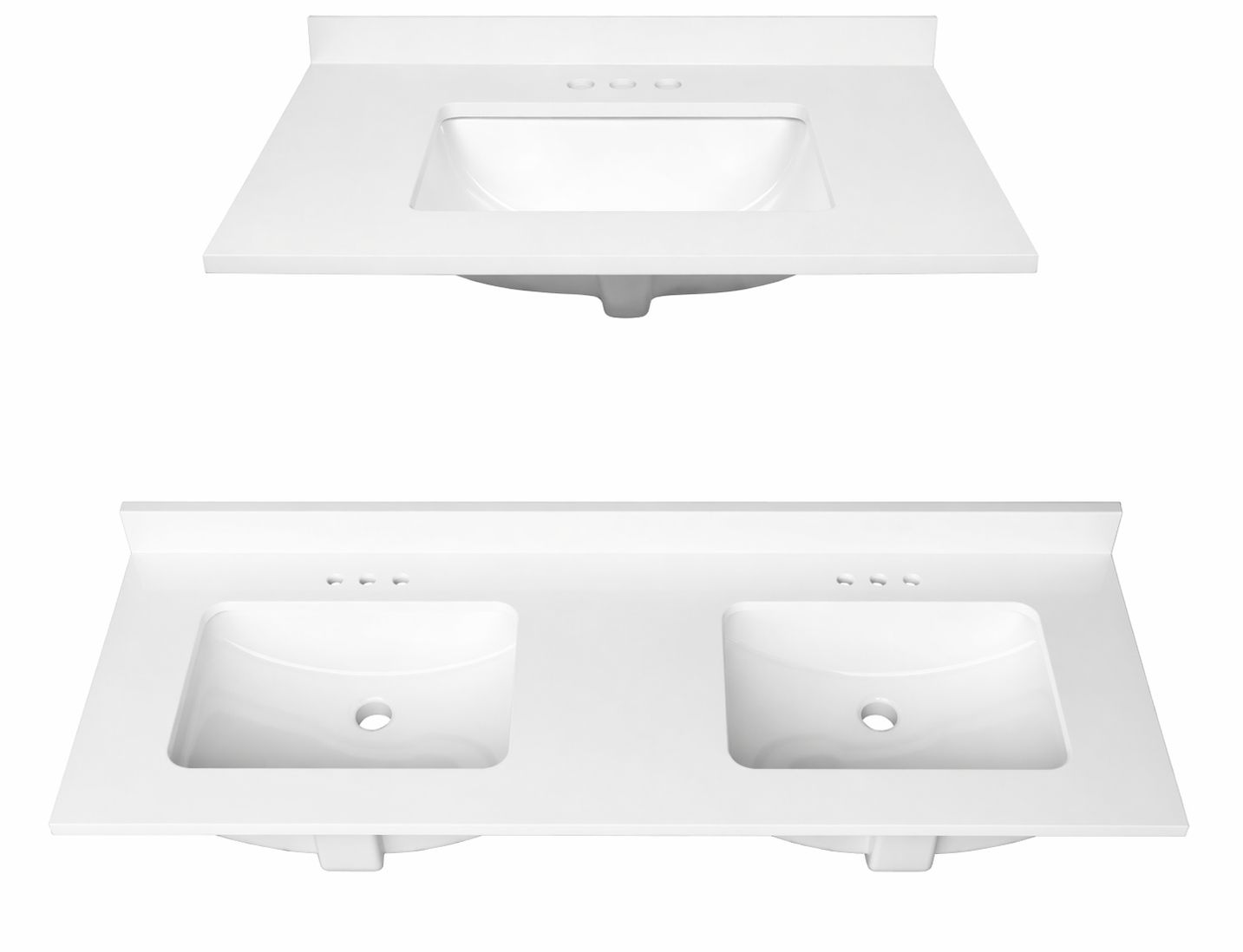 Quartz Vanity Top PURE WHITE 22X61 DB