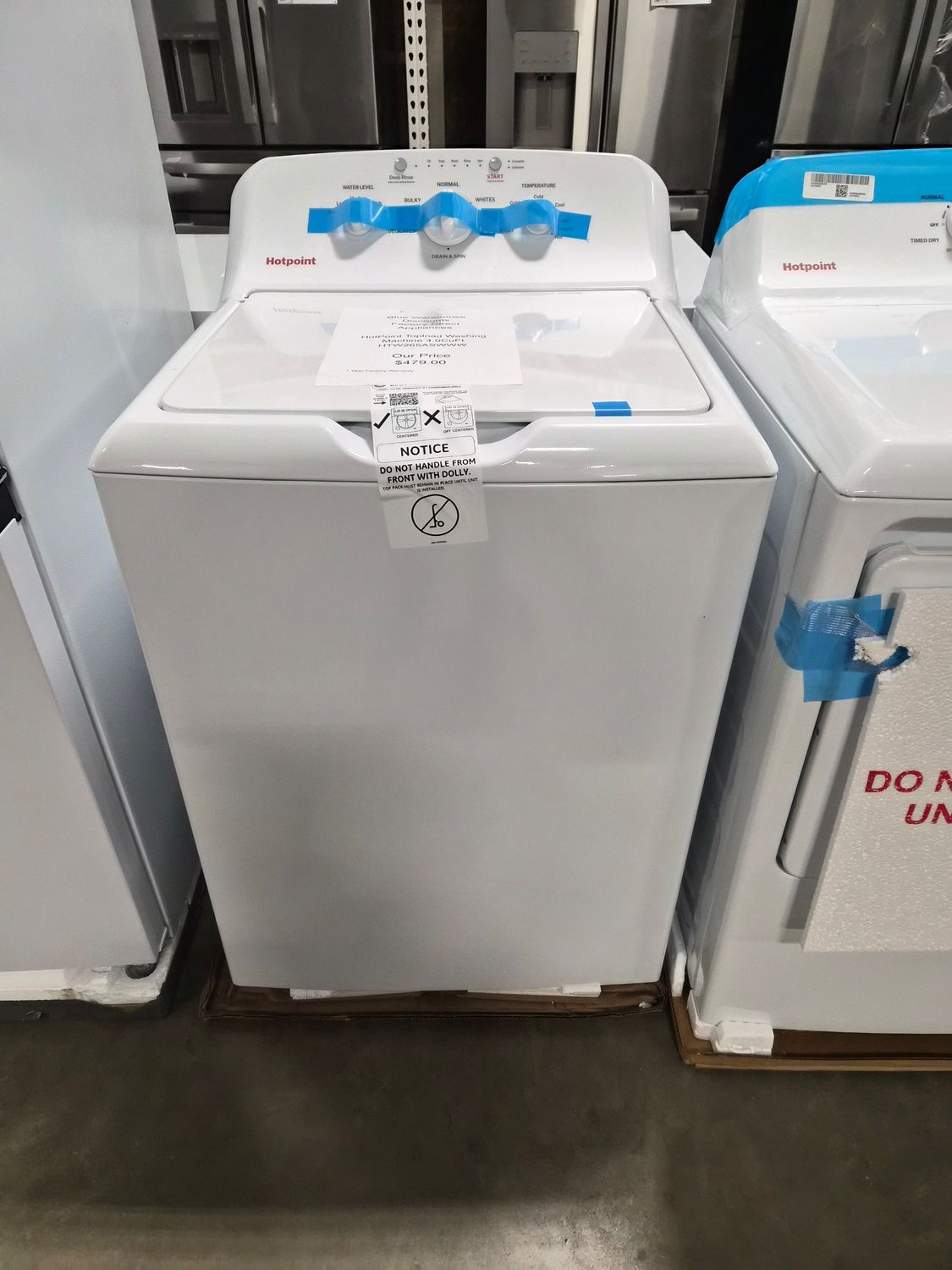 HotPoint Topload Washing Machine 4.0CuFt HTW265ASWWW Factory Direct