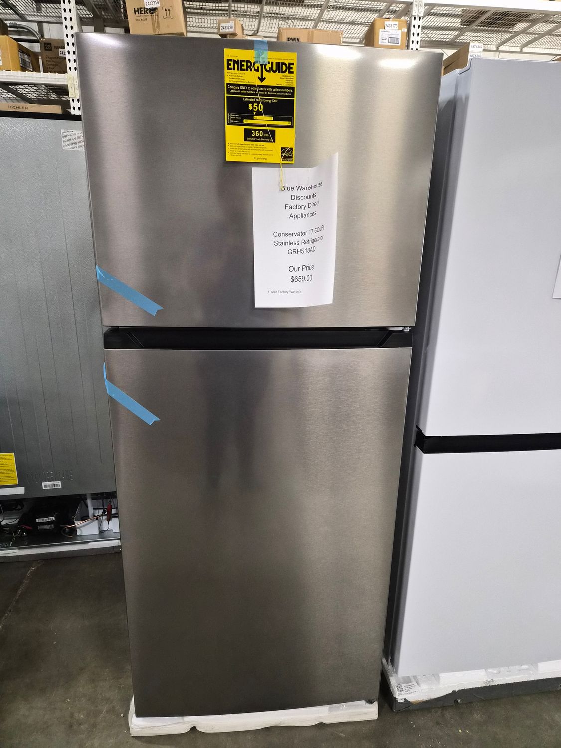 Conservator 17.6 Cu. Ft. Refrigerator Stainless Steel Appliance