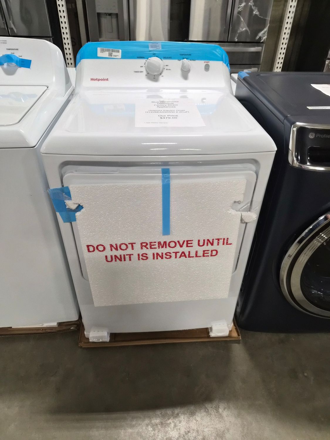 Hotpoint Electric Dryer HTX26EASWWW 6.2CuFt Factory Direct