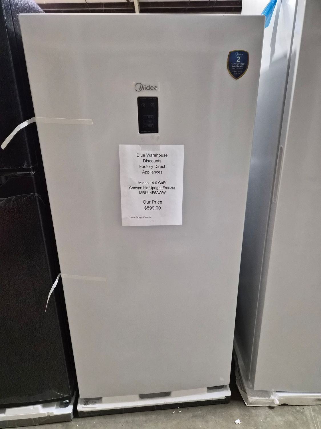 Midea 14.0 CuFt Convertible Upright Freezer Factory Direct MRU14F5AWW