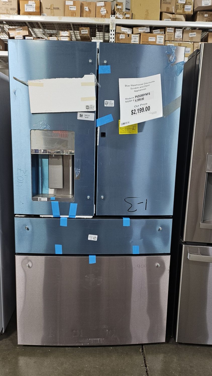 Scratch &amp; Dent GE French-Door Refrigerator PVD28BYNFS