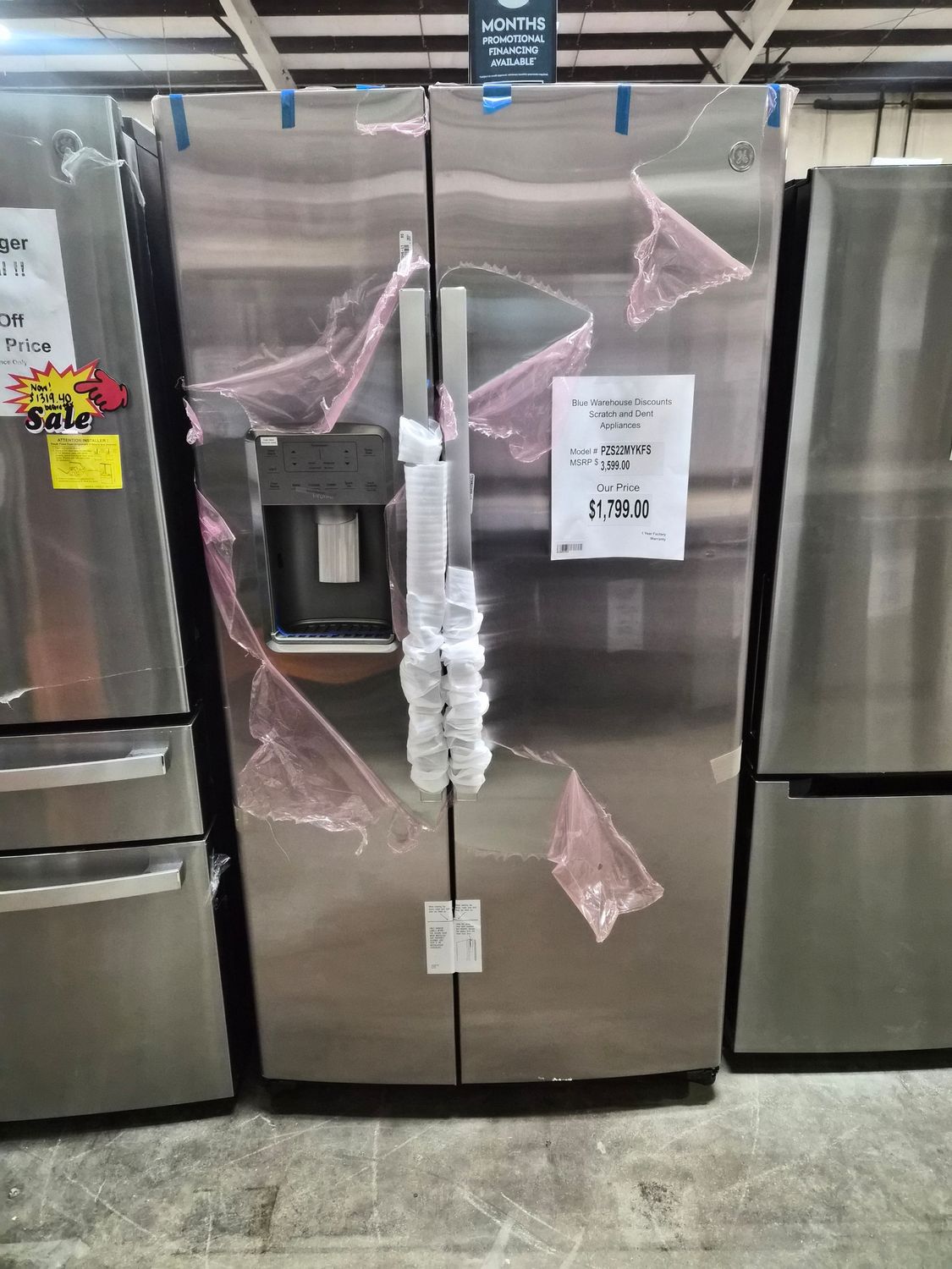 Scratch &amp; Dent GE Profile™ Side-By-Side Refrigerator PZS22MYKFS