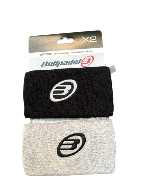 Muñequeras Bullpadel Negro/Piedra