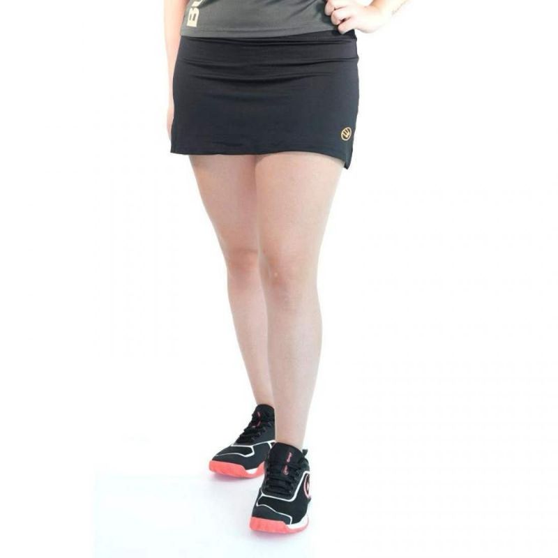 Falda Bullpadel Negro Naranja Talla L