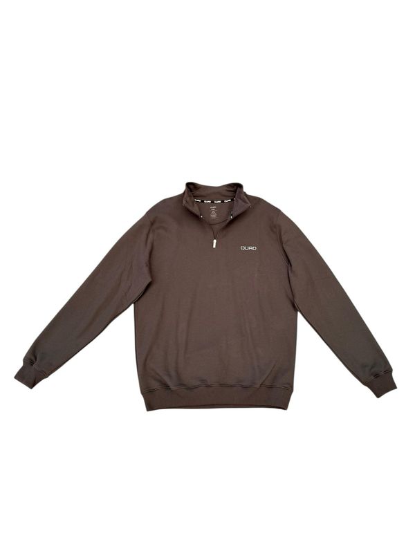 Quad Half Zip Polo Grey
