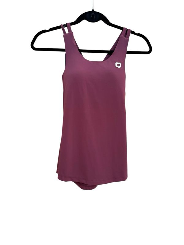 Quad Tank Top Double Stripes Burgundy Talla S