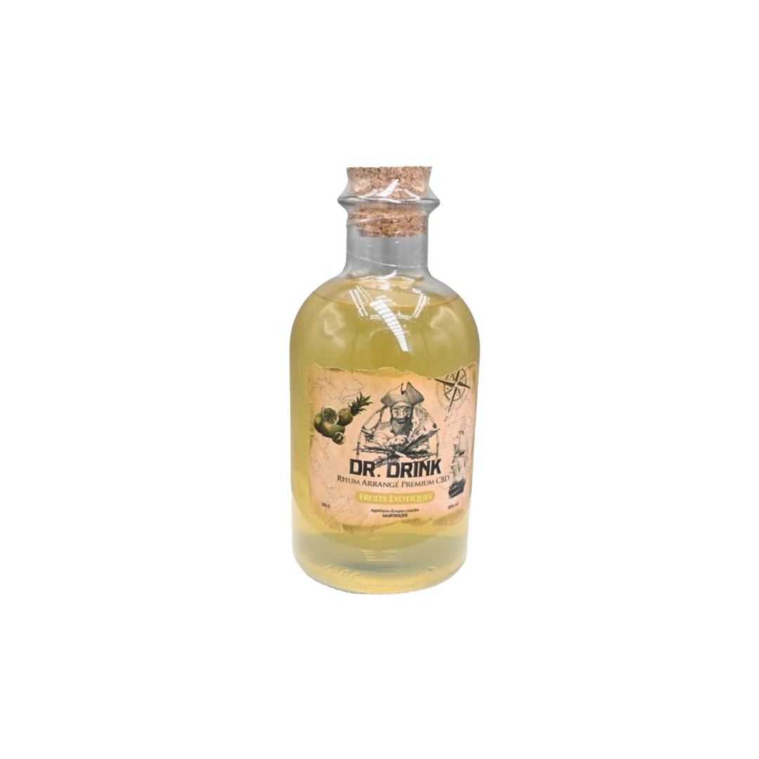 Rhum Arrangé CBD fruits exotiques Artisanal 50cl