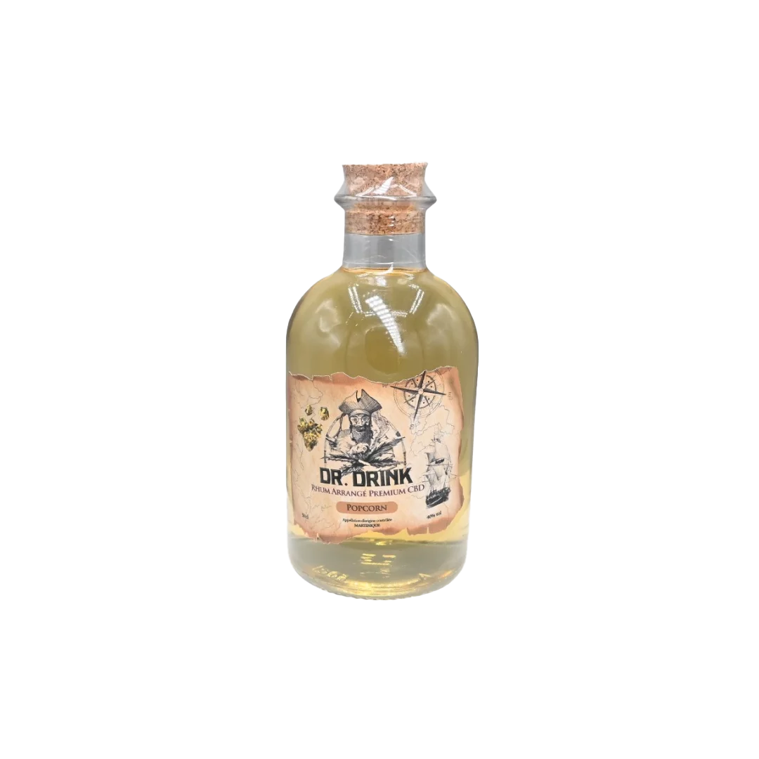 Rhum Arrangé CBD Pop Corn Artisanal 50cl