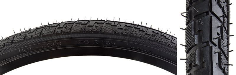 7-20 TIRES SUNLT 26x1-3/8 BK/BK HYBRID K830 WIRE