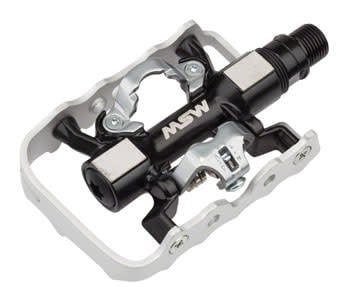 6-22  MSW CP-200 Platform/Clipless Pedals Sealed Bearings Black/Silver
