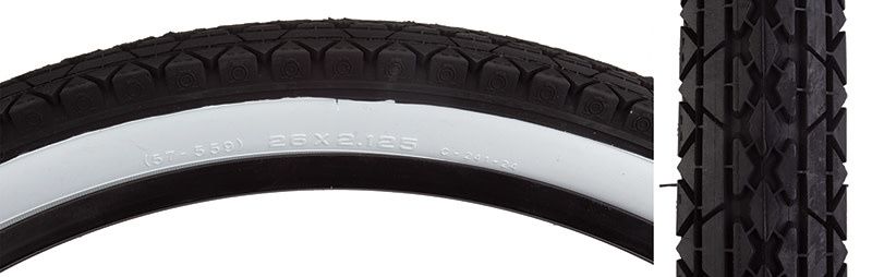 7-24 TIRE SUNLT 26x2.125 CST241 BK/WHT CRUISER WIRE