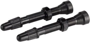 3-22  Whisky No.9 Alloy Tubeless Valves, Pair, 40mm, Black