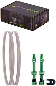 4-20 CushCore Gravel/CX Tire Inserts Set for 700c x 33-46mm Tires, Includes 2 Tubeless Valves