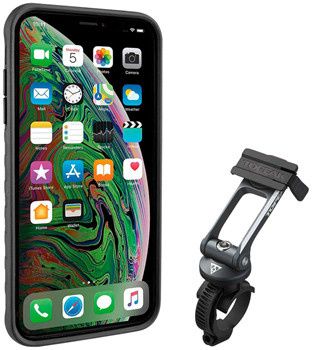 6-21 Topeak Ridecase with Mount - Fits iPhone XS MAX, Black/Gray