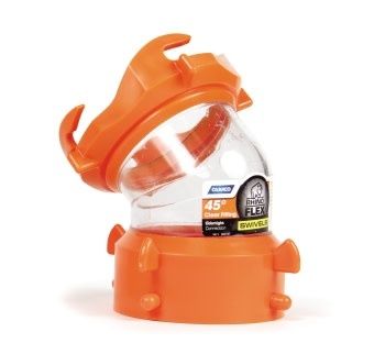 Rhino flex 45 degree clear swivel fitting