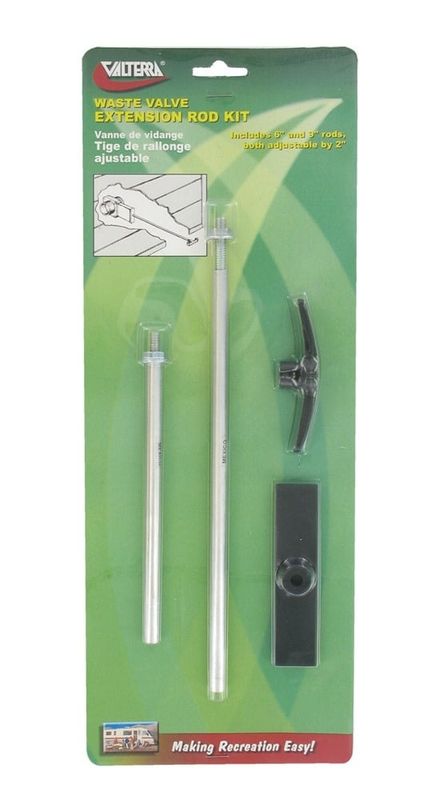 Waste Valve Extension Rod Kit, 6&quot; to 8&quot; and 9&quot; to 11&quot;, Carded