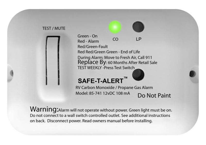 SAFE T Alert Dual Carbon Monoxide &amp; Propane Gas Alarm  White