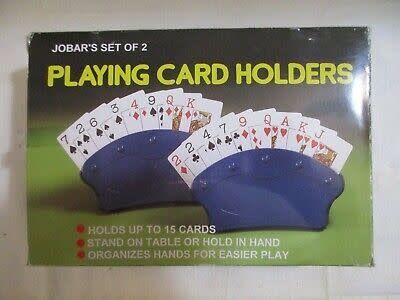 Playing Card Holder; Hand Held And Table Mount; Fan Shape; Set of 2