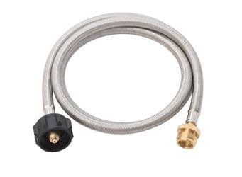5&#39; Propane Hose;  Type 1 Connection x Male Connection; Steel Braided