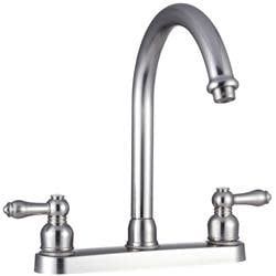 Single Piece Faucet; Used For Kitchen; 8&quot;Deck Mount