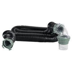 Sewer Hose; Vortex; With Drip Caps And Clear Elbow