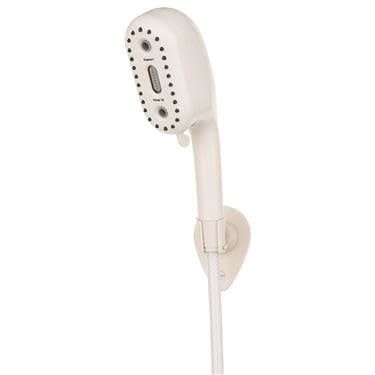 Shower Head; Hand Held With 72&quot; Inch Hose; With 4 Function Spray ; Gloss White