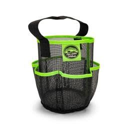 Toiletries Bag; Black With Neon Green Trim
