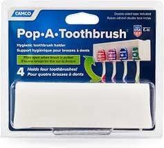 Toothbrush Holder; Pop-A-Toothbrush; Holds 2 Toothbrushes