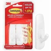 Command Multi Purpose Hook;  Medium; With Two Hook/ Four Strip
