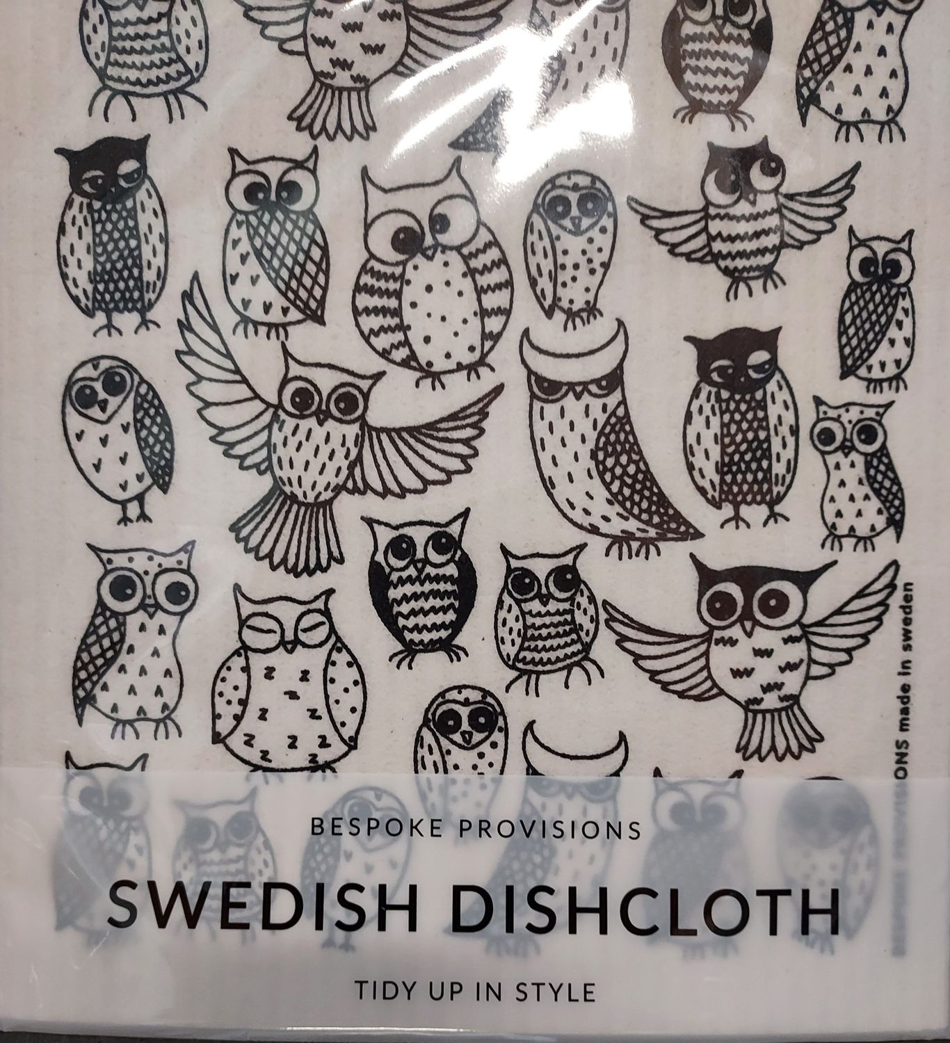 Owls; Swedish Dishcloth