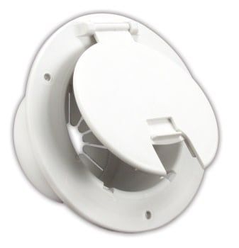 DLX Round Electric Cable Hatch; white