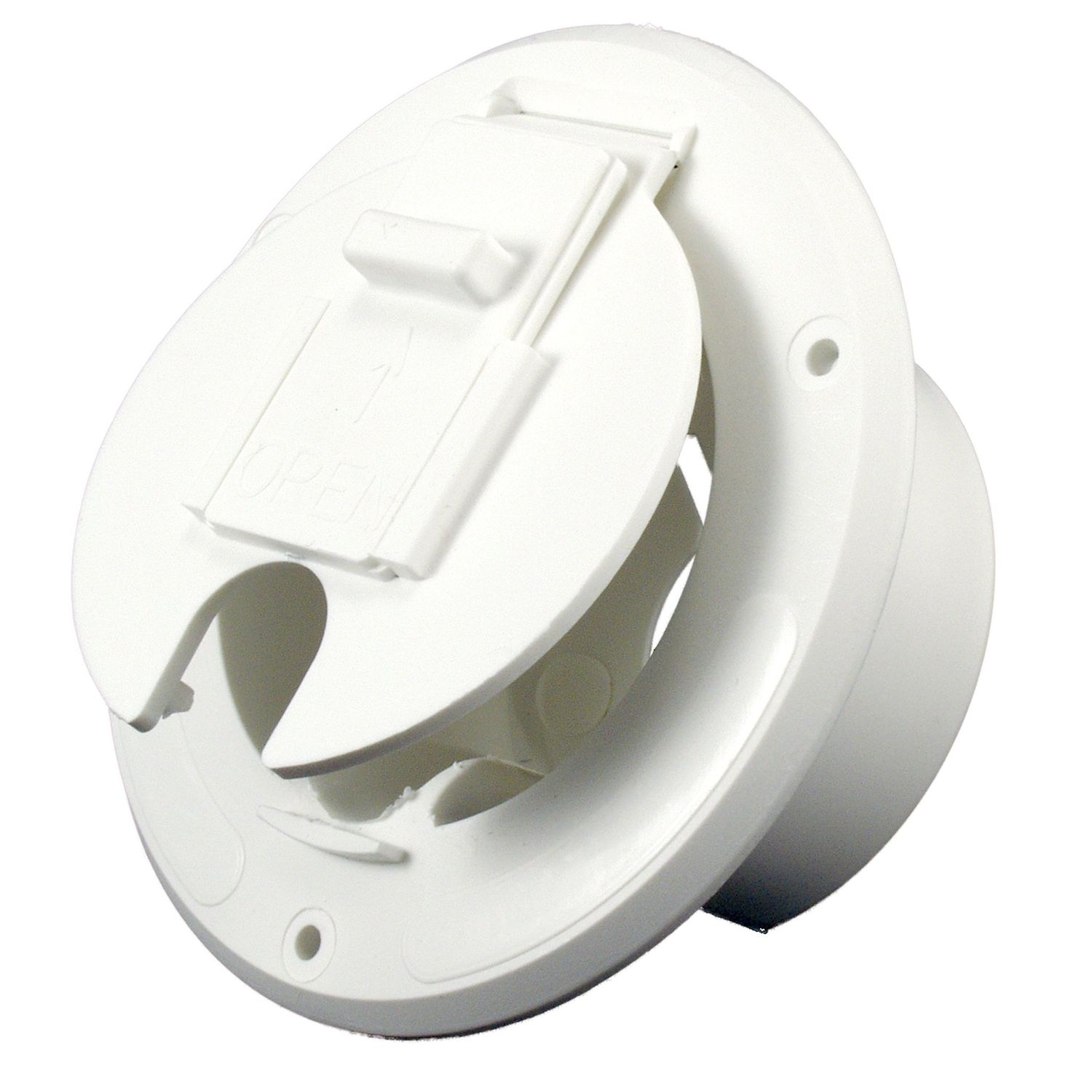 Cable Hatch 30A White Round