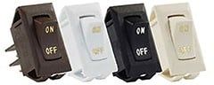 Labeled 12V On/Off Switch, Black