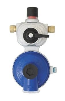Propane Regulator; Excela-Flo; 1/4 Inch Female Inverter Flare x 3/8 Inch FNPT; Two Stage; 175000 BTU
