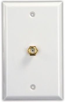 Interior Cable TV Plate, Polar White
