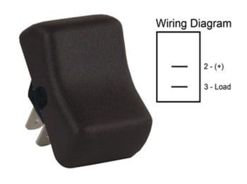 Single Replacement Lighted On/Off Rocker Switch, Brown