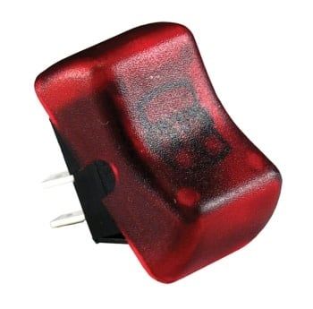 Single Replacement Lighted On/Off Rocker Switch, Red