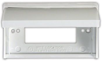 Weatherproof GFCI Outlet Cover, Polar White